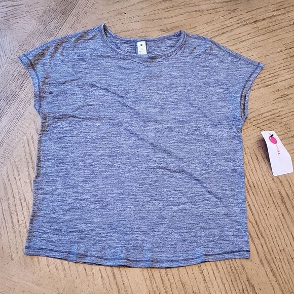 Yogalicious size S blue t shirt NWT open back 💙 - Picture 1 of 7